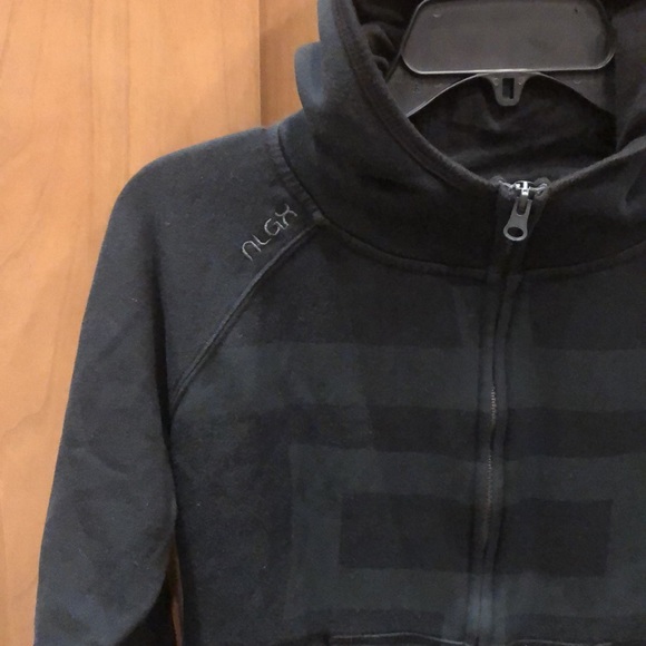 Edgy printed Chinese character Beijing zip up hoodie - Picture 2 of 9